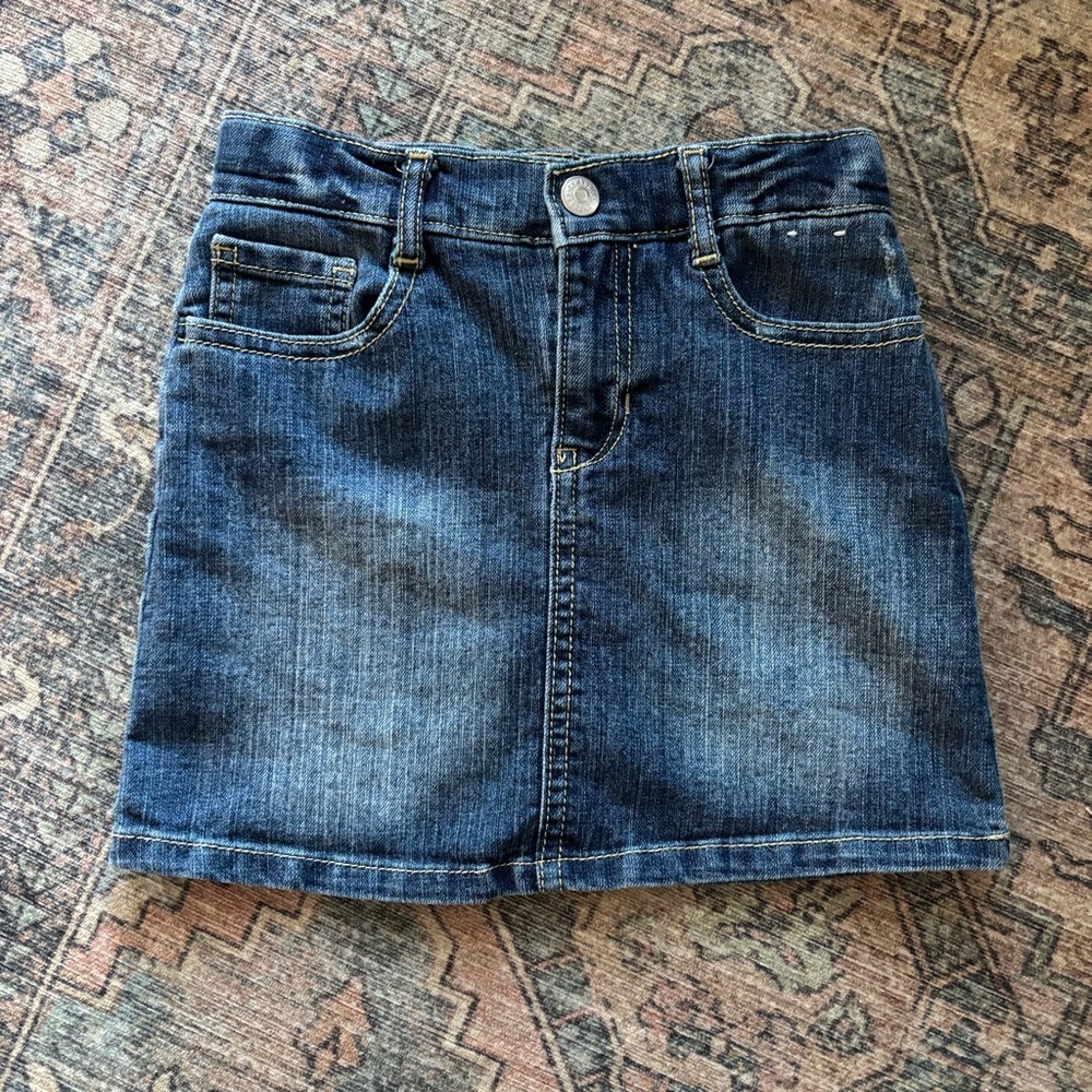 Gymboree Dark Blue Denim Skirt/Skort - Adjustable waist.